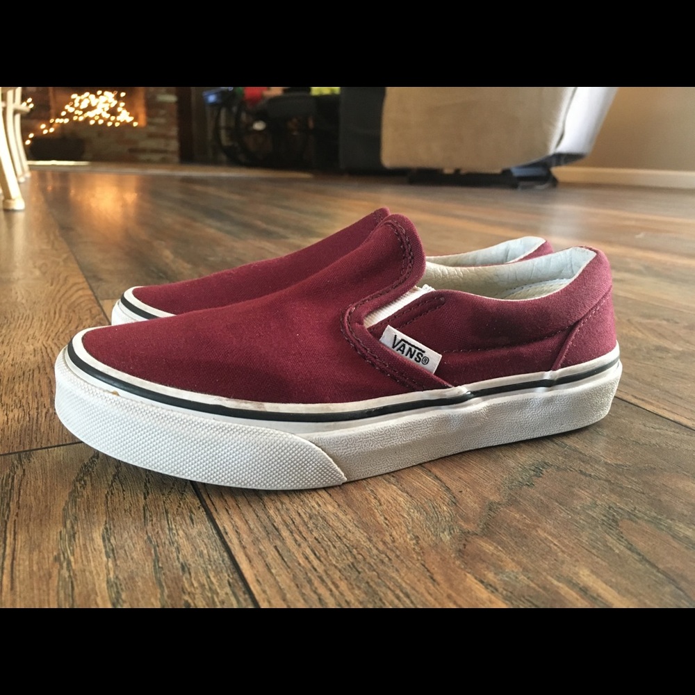 Unisex Burgundy VANS sz 1